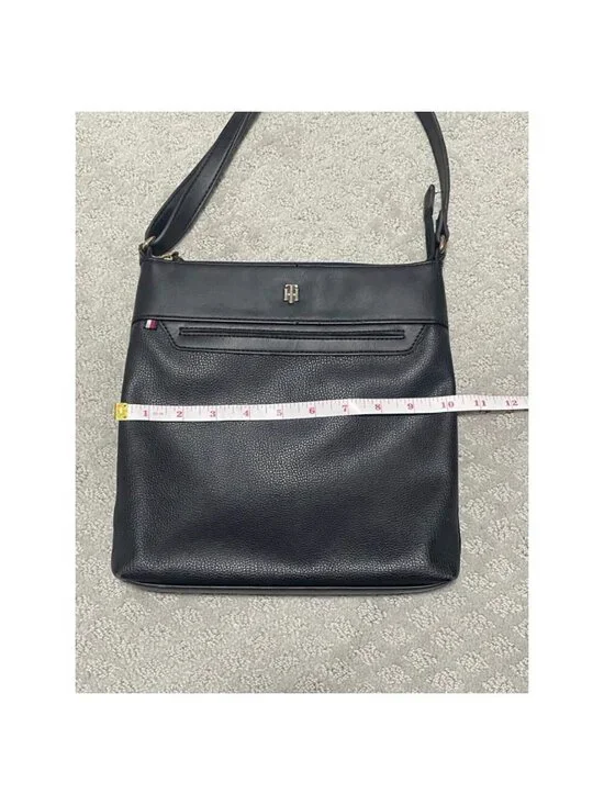 Tommy Hilfiger Black Crossbody Bag With Adjustable Strap gold logo - Picture 8 of 16